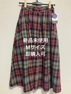 《新品未使用》チェック柄ロングスカート Mサイズ