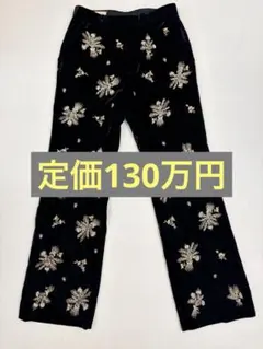 GUCCI Embroidered velvet pants【正規品】のサムネイル