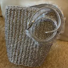 modaPrincipe シルバー かごバッグ