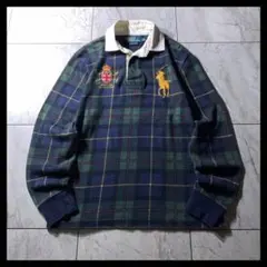 ラルフローレン ラガー ポロシャツ 長袖 チェック ビッグポニー チーフキーフ