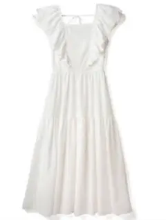 GRL★ピコレース付き★フリル★バックリボン★ワンピース★グレイル★白★新品★