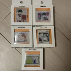 名探偵コナン　3COINS ピンバッジセット 5点
