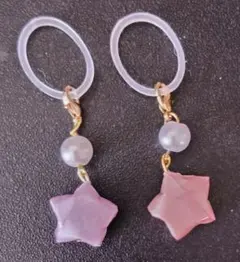 アンブレラマーカー　チャーム星型チャーム・パールビーズ付き