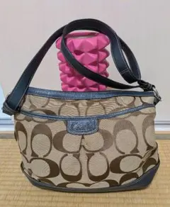 美品 COACH アシュレイ シグネチャー サテン キャリーオール F15510 美品 COACH アシュレイ シグネチャー サテン キャリーオール F15510