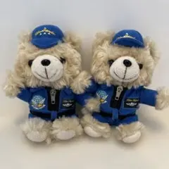 【ブルーインパルス】くま ぬいぐるみ 2体セット 航空自衛隊 マスコットのサムネイル