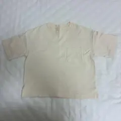 ベージュ Sサイズ ポケット付き Tシャツ