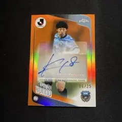 2026 Topps Chrome Jリーグ 紺野和也 直筆サイン 25シリ