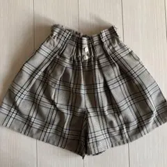 GU チェック柄 ハーフパンツ 140