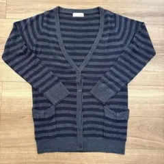 bizazz ダークグレー　紺　 ボーダー　カーディガン