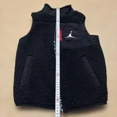 Jordan ブラック ボアフリースベスト 132-147cm