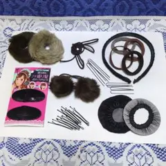 ✳「ヘアアクセサリー」まとめ売り✳ファー髪留・カチューシャ・ゴム・ネット・ピン✳