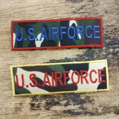 ★ USエアフォース　迷彩柄　ミリタリー　ワッペン2枚セット　mw-021