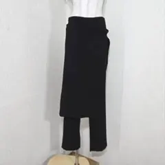 Y2K スカートドッキングパンツ レイヤード アシンメトリー ブラック モード系