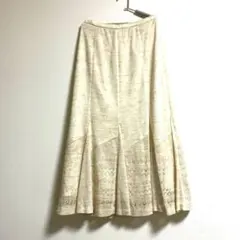 フレア マーメイド ロングスカート アイボリー