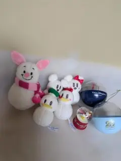 東京ディズニーリゾート 雪だるま ぬいぐるみ マスコット セット