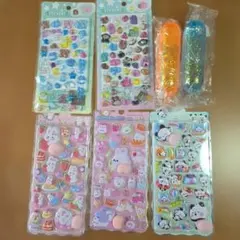 キャラクターシール5枚セット&スクイーズ2点 ①