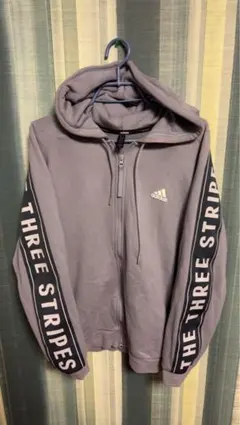 adidas ラベンダー ジップアップ パーカー XL