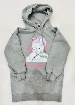 Rady 希少グレー フード付きパーカー プリントデザイン