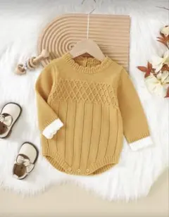 SHEIN マスタード色 ニットセーター 80cm