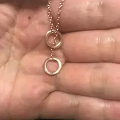 ピンクゴールド　ネックレス　２個のわっかが可愛い☆