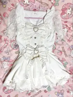 LIZLISA フロントカシュクールBIGリボンセットアップ