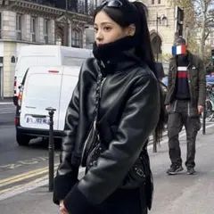 海外で大人気! !ZARA オーバーサイズ フェイクレザージャケット XS