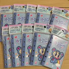 セリア　エンジェルブルー　6穴シール帳　10点セット　シール帳　シール