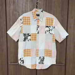 STUSSY ステューシー　パッチワーク　半袖シャツ　　　コットン　Ｍのサムネイル