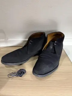 スペイン製【極美品】Berwick 高級 スエードチャッカブーツ 紺 UK6.5 スペイン製【極美品】Berwick 高級 スエードチャッカブーツ 紺 UK6.5
