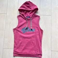 Y2Kバーバリーブルーレーベル ノースリーブパーカー ノバチェック紐 ピンク