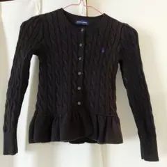 RALPH LAUREN 黒カーディガン 120cm