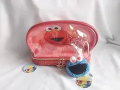 セサミストリートセット　「バニティポーチ」＋「フェイスマスコット」