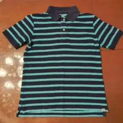 GapKids ネイビー✕ターコイズのポロシャツ L、140サイズ