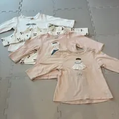 【petit main】80 長袖トップス4枚セット