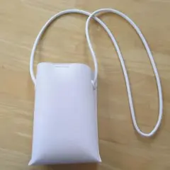 【未使用】ホワイト スマホショルダーバッグ 合成皮革