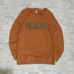 ロゴプリント ロンT バックボタン レトロカラー 古着風 RETRO GIRL