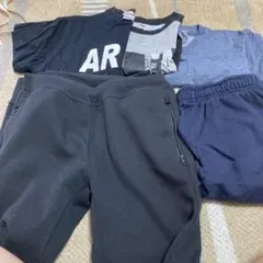 UNIQLO 黒 スウェットパンツ 150 F ILA半ズボン 半袖３枚 ５点