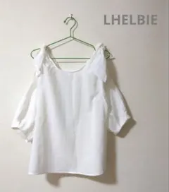 LHELBI オフショルダー ホワイトシャツのサムネイル