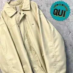 レア フランス製 古着○ラコステ コットンジャケット ベージュ メンズ2XL