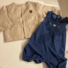ベビー　アウター　ロンパース　cottoli 西松屋　くま