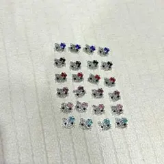 ネイルパーツ　デコパーツ　キティ　キラキラ　24個セット