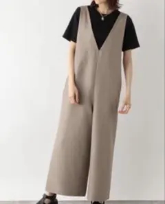 GLOBAL WORK サロペット ベージュ Fサイズのサムネイル