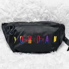 美品 ジョーダン Jordan カラフル刺繍ロゴ ウエストポーチ