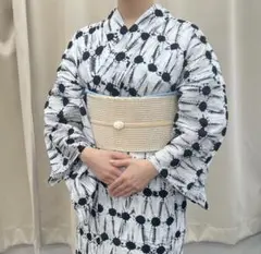 【レアな日の出絞り】有松鳴海絞り　浴衣　仕立て上がり品