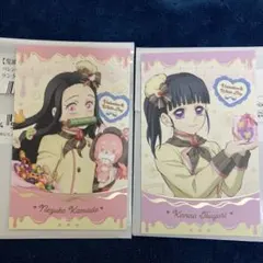 鬼滅の刃　竈門禰豆子×栗花落カナヲ　バレンタイン&ホワイトデー　チョコ風カードB