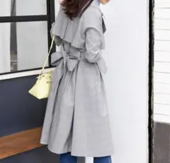 RUIRUE BOUTIQUE トレンチコート ピンクグレンチェック　Mサイズ