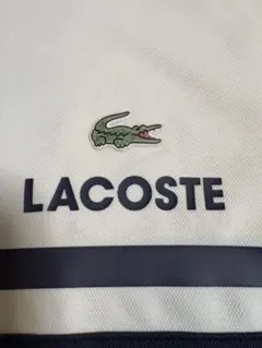 LACOSTE ストライプ Tシャツ ホワイト/ネイビー