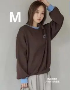 しまむら 田中里奈 配色スウェット M 新品 mysacloset ブラウン