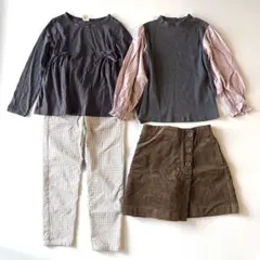 新品同様も 子供服 まとめ売り 130 女の子 長袖 長ズボン コーデュロイ