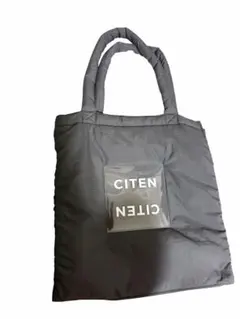 【美品】CITEN パデッドクリアロゴトートバッグ　グレーのサムネイル